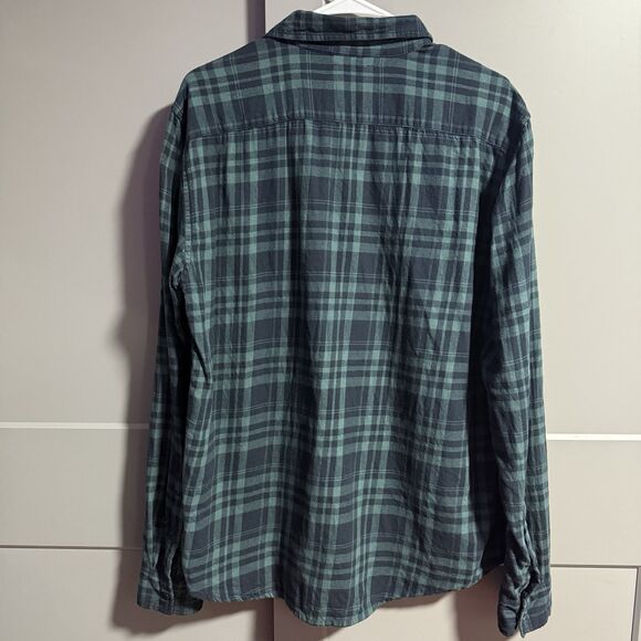 Velvet By Graham Spencer Men Long Sleeve Flannel Button Up Shirt Blue/Green L - Picture 3 of 5